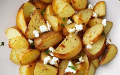 Roasted Greek Potatoes with Feta Cheese